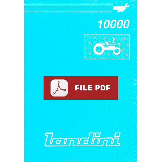 LANDINI 10000S 12500 13000 145000 tractor Workshop service manual repair instructions ENGLISH