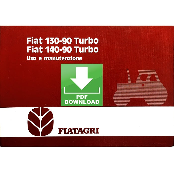 Fiatagri Fiat 130-90 140-90 Turbo Manuale uso manutenzione Libretto istruzioni ITALIANO