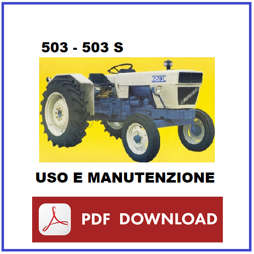 Lamborghini 503 - 503 S Manuale uso manutenzione Libretto istruzioni trattore
