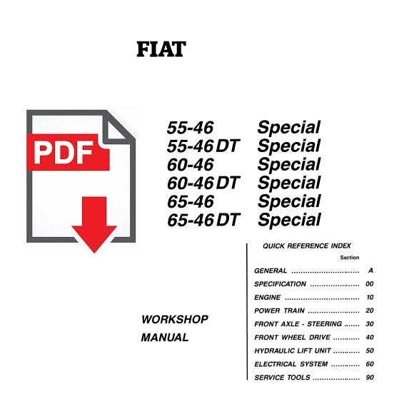 Tractor FIAT 55-46 60-46 65-46 SPECIAL DT Manuale officina Workshop service manual repair
