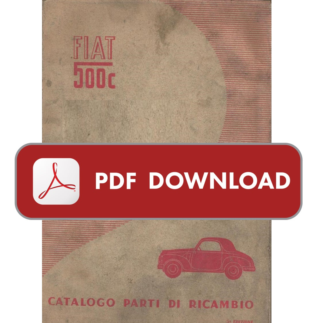 FIAT Topolino 500C Catalogo ricambi Manuale parti esplosi