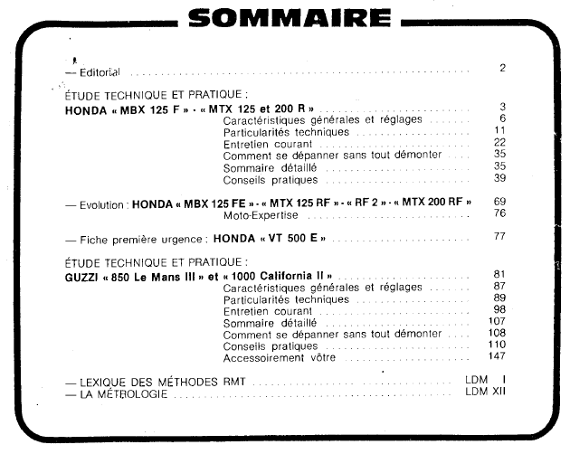 HONDA MBX 125 FE - MTX 125 200 RD Manuale officina Istruzioni riparazione Workshop serviceFRANCESE