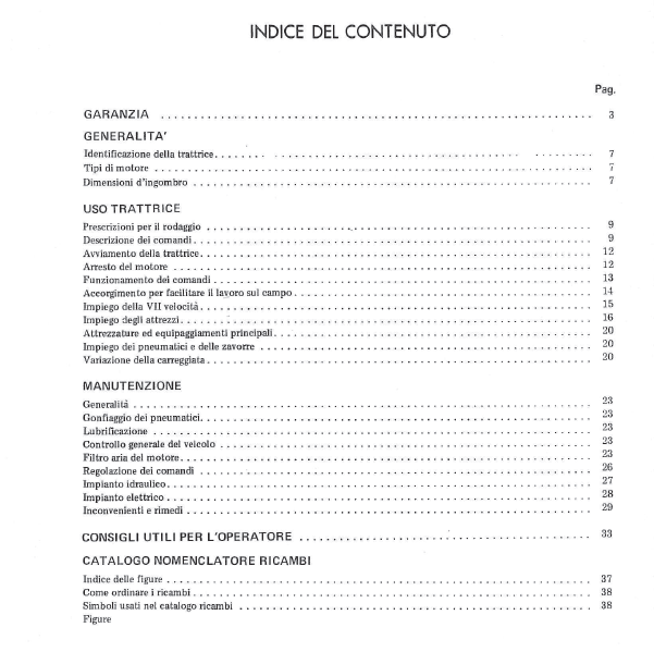 BERTOLINI 421 424 428 431 432 433 serie 420 Manuale uso manutenzione Libretto istruzioni trattore