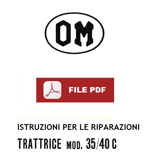FIAT OM 35/40C Manuale officina Libretto istruzioni riparazione trattore ITALIANO