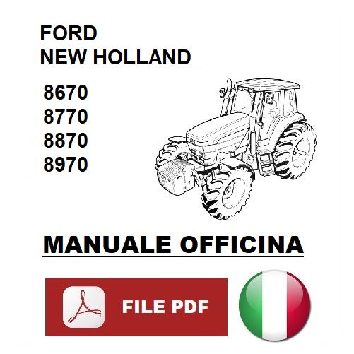 FORD New Holland 8670 8770 8870 8970 Manuale officina riparazione assistenza ITALIANO