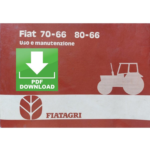 Trattore FIAT Fiatagri 70-66 80-66 Manuale uso manutenzione Libretto istruzioni