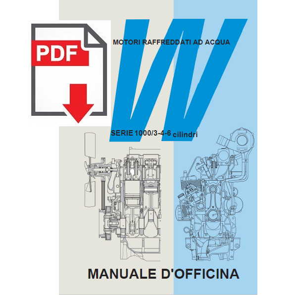 Motori SAME DEUTZ serie 1000 3-4-6 Cilindri raffreddati ad acqua Manuale officina istruzioni riparazione Assistenza motore