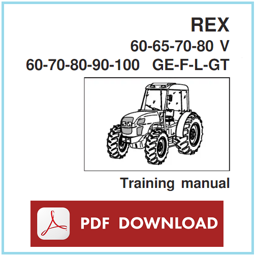 LANDINI REX 60 70 80 90 100 GE F L GT Workshop manual service Manuale officina