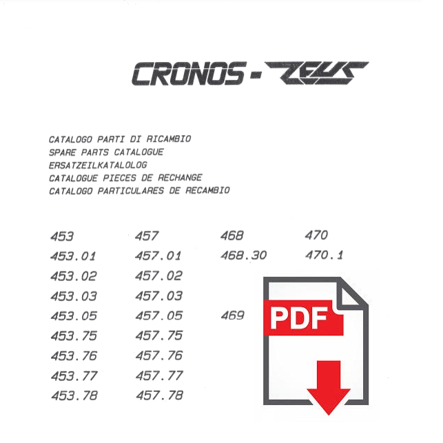 PASQUALI KRONOS ZEUS catalogo ricambi 453 457 468 470 manuale esplosi libretto