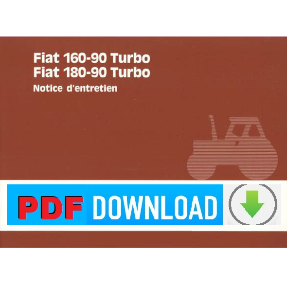 Tracteur FIAT Fiatagri 180-90 Turbo Notice d'entretien Manuel instructions