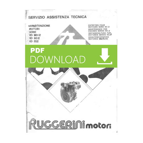 motore Ruggerini RD 952 Manuale uso manutenzione istruzioni catalogo ricambi