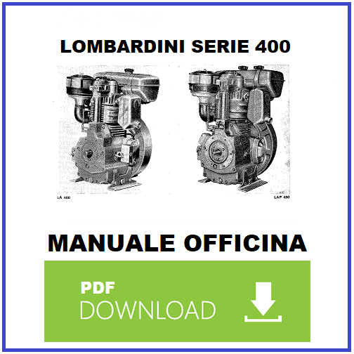 Motore Lombardini LA400 LAP400 LAL400 Manuale officina riparazione serie 400