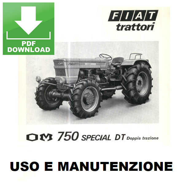 Trattore FIAT OM 750 Special DT Manuale uso manutenzione libretto istruzioni ITA