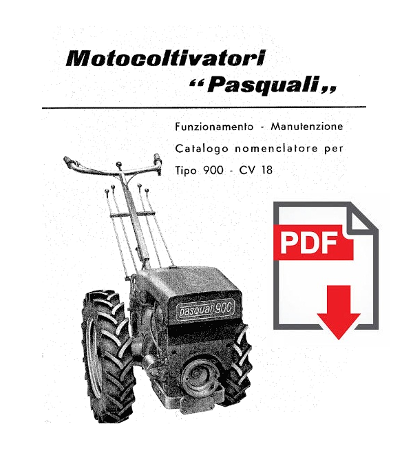 PASQUALI 900 Manuale Uso Manutenzione libretto istruzioni + catalogo ricambi