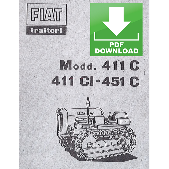 FIAT 411C E 451C Manuale Uso E Manutenzione Su CD – Libretto Istruzioni Trattore In Italiano