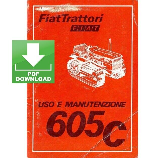 Trattore FIAT 605C Manuale uso manutenzione libretto istruzioni + tavola