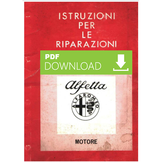 Alfa Romeo ALFETTA 1976 Manuale officina Istruzioni riparazione motore Workshop