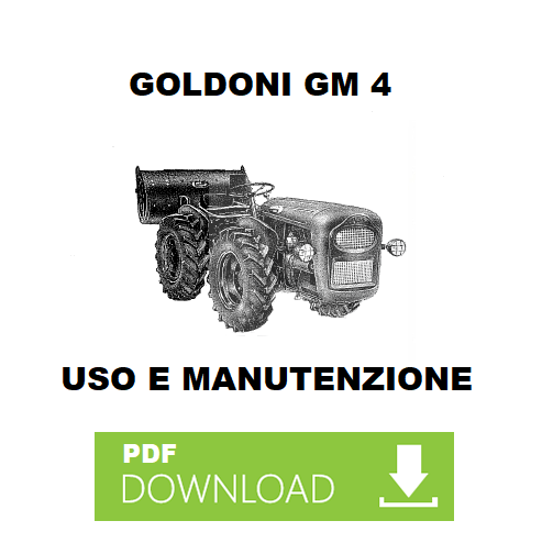 GOLDONI GM4 1a serie Manuale Uso Manutenzione libretto istruzioni trattrice