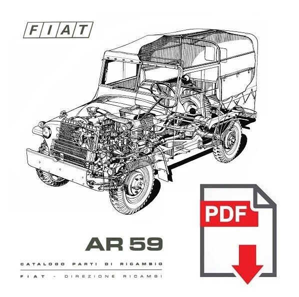 Fiat Campagnola 4x4 AR59 Catalogo ricambi Manuale parti esplosi 1969