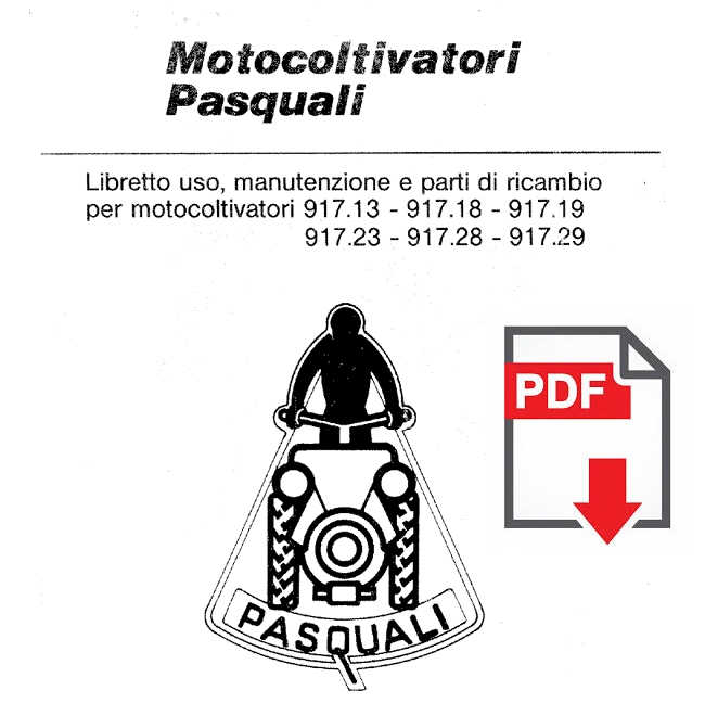 PASQUALI 917.28 Manuale Uso Manutenzione libretto istruzioni + catalogo ricambi