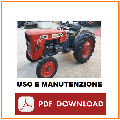 Trattore Carraro 3500 Manuale uso manutenzione libretto istruzioni ITALIANO