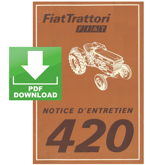 Tracteur Fiat 420 - 420 DT Manuale uso manutenzione Notice d'entretien FRANCESE