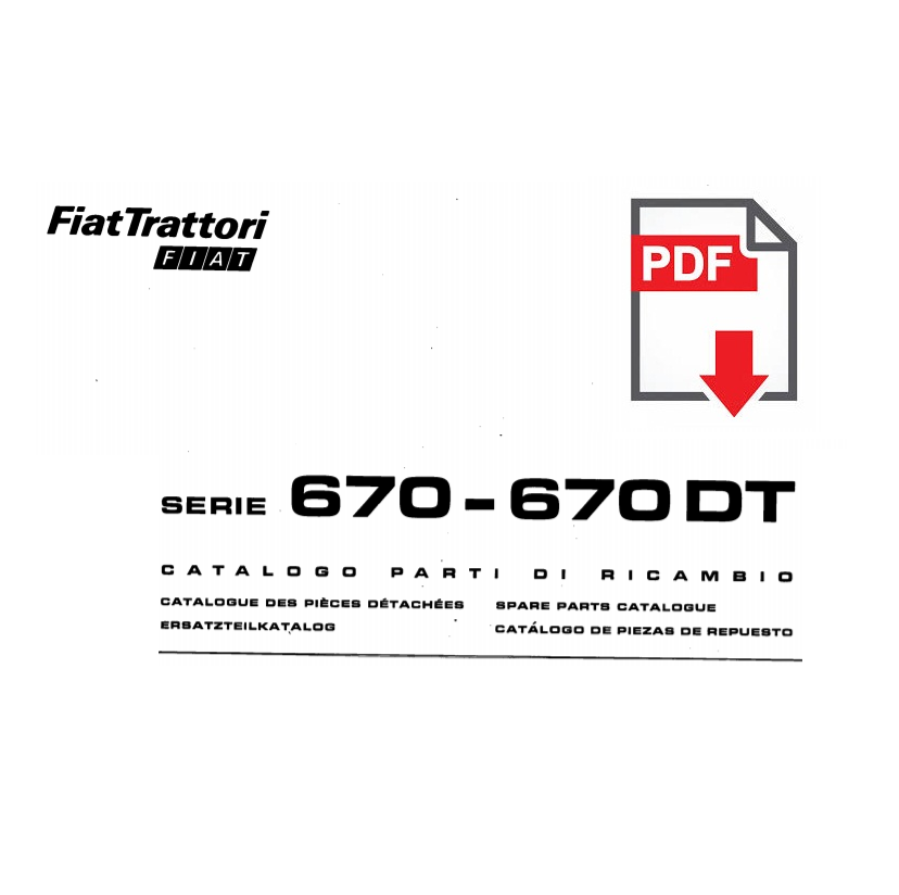 Catalogo ricambi FIAT serie 670 DT Manuale parti esplosi trattore SPARE PARTS