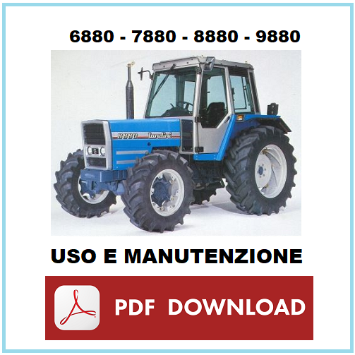 Manuale D'uso E Manutenzione Per Trattore Landini 6500 2RM E 4RM, Su CD, Lingua Italiana