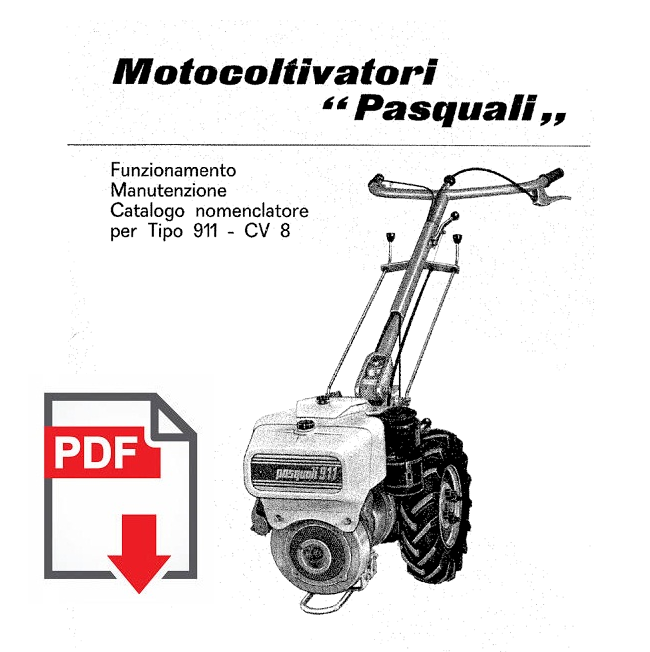 PASQUALI 911 Manuale Uso Manutenzione libretto istruzioni + catalogo ricambi