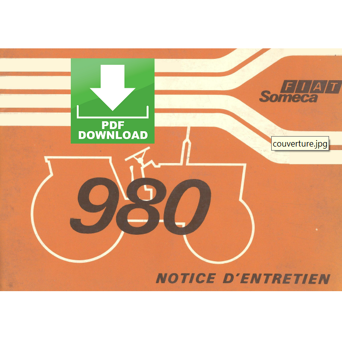 Trattore FIAT 980 Manuale uso manutenzione Libretto istruzioni FRANCESE