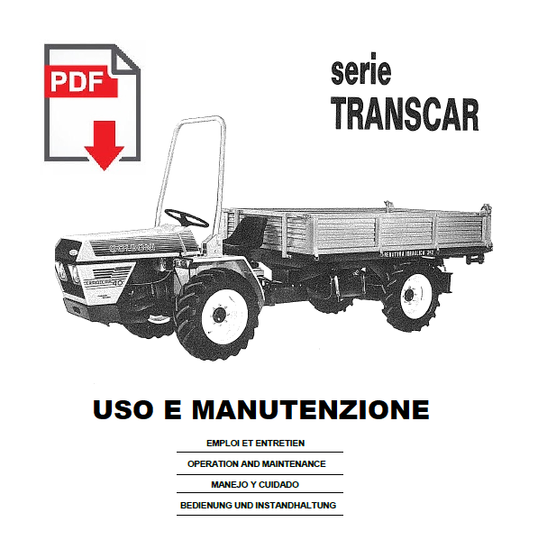 motoagricola GOLDONI TRANSCAR 33 Manuale uso manutenzione Libretto istruzioni