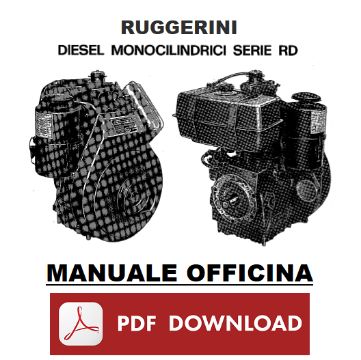 Ruggerini motori diesel RD 920L 950 Manuale officina istruzioni riparazione ITA