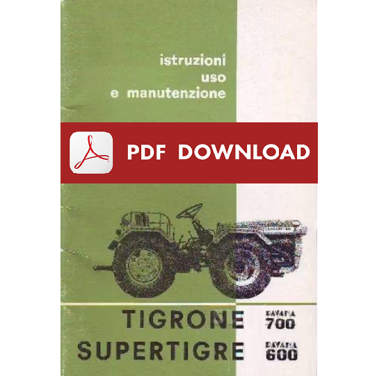 Carraro Tigrone 700 Pavana 742 746 750 Manuale uso manutenzione istruzioni