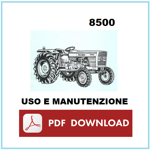 Trattore LANDINI 8500 Manuale uso manutenzione libretto istruzioni trattrice