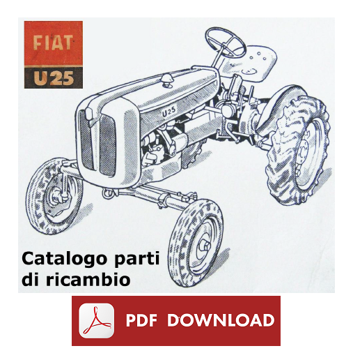 Trattore FIAT U25 Manuale ricambi libro catalogo parti di ricambio esplosi