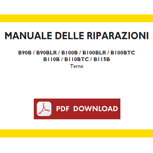 New Holland B100B B100 BLR BTC Manuale officina Istruzioni per le riparazioni