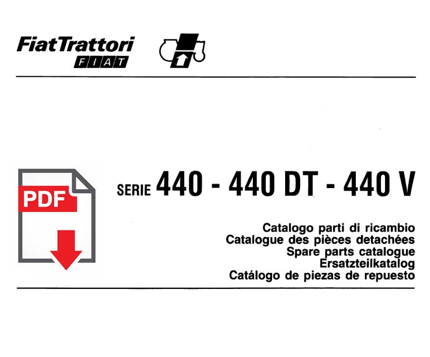 Catalogo ricambi trattore FIAT serie 440 DT V Manuale parti esplosi SPARE PARTS