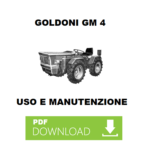 GOLDONI GM4 2a serie Manuale Uso Manutenzione libretto istruzioni trattrice
