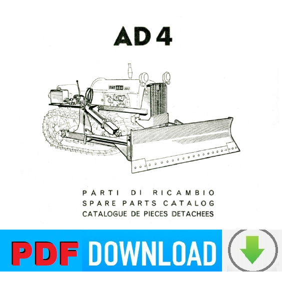 FIAT AD4 Apripista Idraulico Catalogo ricambi Manuale parti esplosi SPARE PARTS
