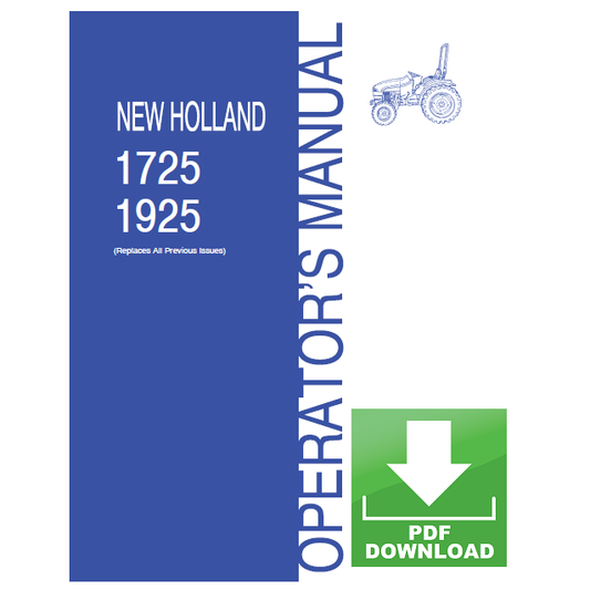 New Holland 1725 1925 tractor Operator's Manual use maintenance Instructions