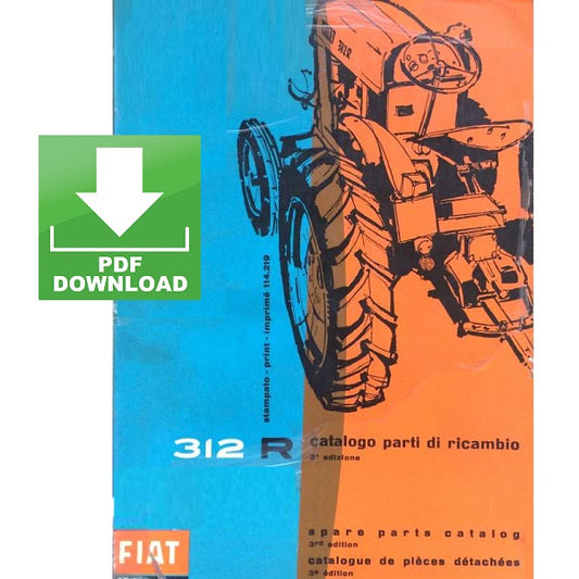 Trattore FIAT 312R Catalogo ricambi Manuale parti esplosi SPARE PARTS