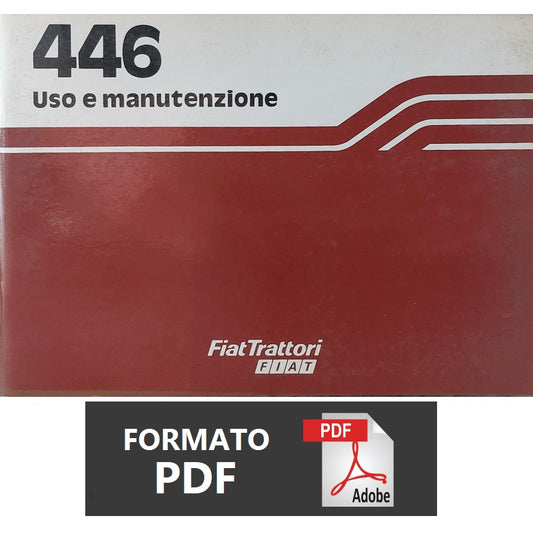 FIAT 446 - 446 DT Fiatagri Manuale uso manutenzione Libretto istruzioni trattore ITALIANO