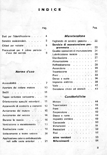 Fiat 238 BS BN serie 131 Manuale uso manutenzione Libretto istruzioni furgone camper camioncino