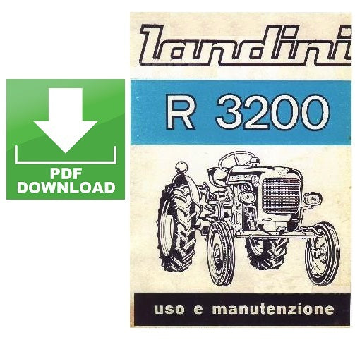 Trattore LANDINI R3200, DT e RF Manuale uso manutenzione Libretto istruzioni ITALIANO