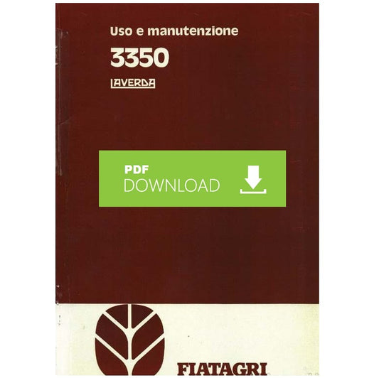 Mietitrebbia Laverda Fiatagri 3350 Manuale uso manutenzione Libretto istruzioni ITALIANO