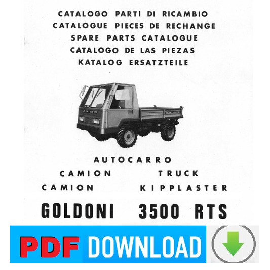 GOLDONI 3500 RTS autocarro Catalogo ricambi Manuale parti esplosi SPARE PARTS