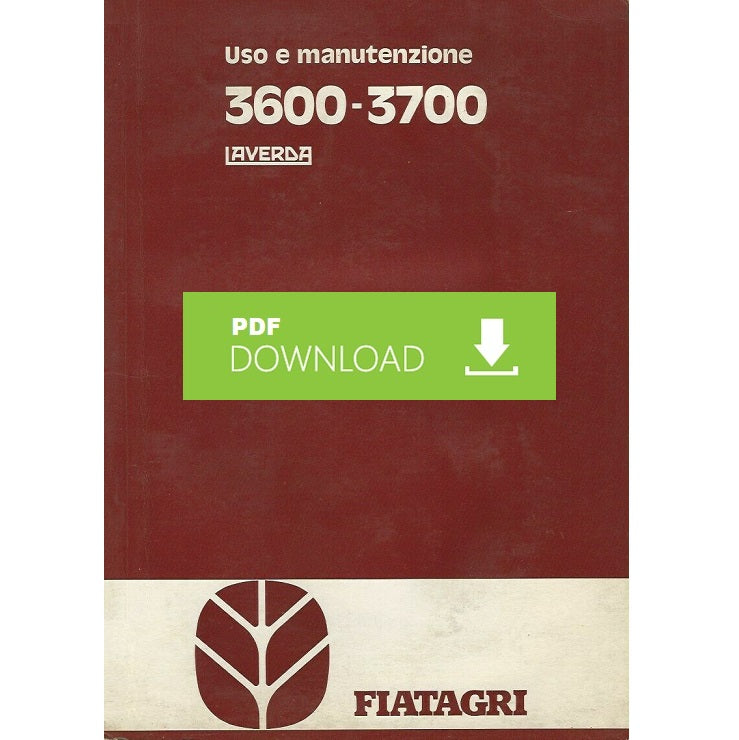 Mietitrebbia Laverda Fiatagri 3600 3700 Manuale uso manutenzione Libretto istruzioni ITALIANO