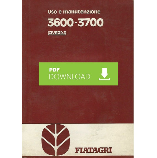 Mietitrebbia Laverda Fiatagri 3600 3700 Manuale uso manutenzione Libretto istruzioni ITALIANO