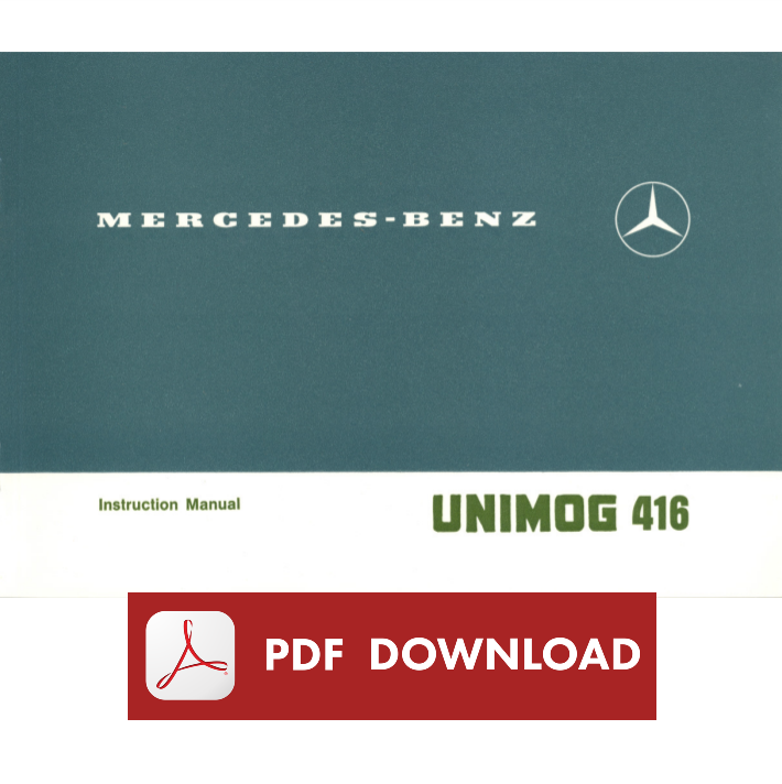 MERCEDES UNIMOG 416 (1976) Owner's Manual use and maintenance Libretto istruzioni uso manutenzione INGLESE