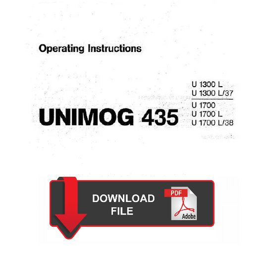 MERCEDES UNIMOG 435 U 1300 1700 Libretto istruzioni uso Operator's manual Use maintenance user ENGLISH